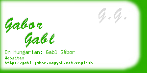 gabor gabl business card